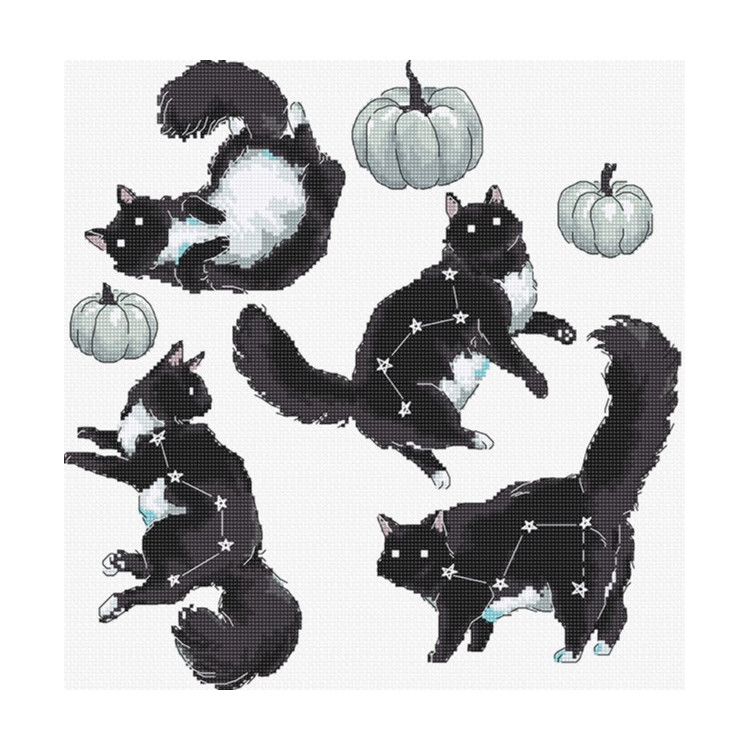 (image for) Cat Constellation Counted Cross Stitch Kit